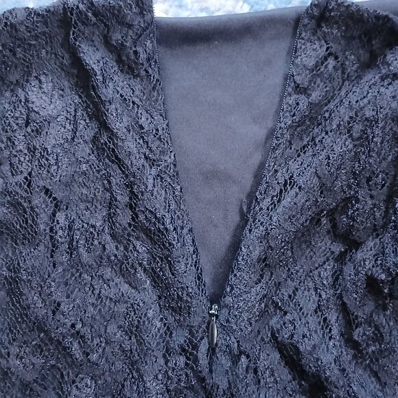 Vintage 90s Le Chateau Lace Mermaid Skirt Goth Victorian - Picture 7 of 7